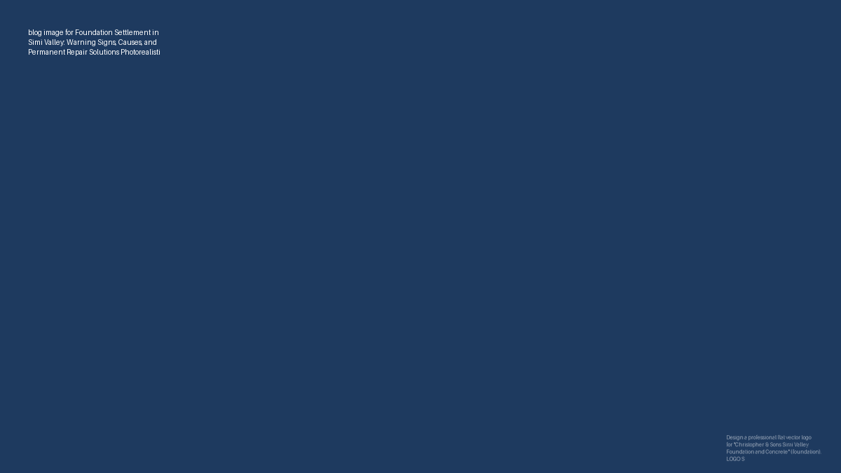 Foundation Settlement in Simi Valley: Warning Signs, Causes, and Permanent Repair Solutions